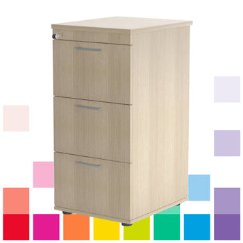 LOCKABLE, WOOD EFFECT FILING CABINETS, 3 Drawers, Oak, Smartbuy