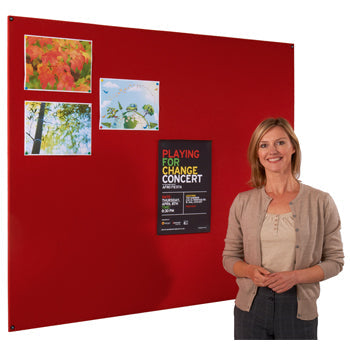 UNFRAMED FELT NOTICEBOARD, 1200 x 1200mm, Red