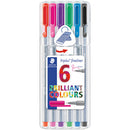 STAEDTLER(R) TRIPLUS, Brilliant Colours, Assorted, Pack of 6