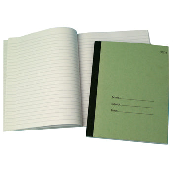 TEACHERS NOTEBOOK, 9 x 7'' (229 x 178mm), 128 pages, Green, 8mm ruled, Each