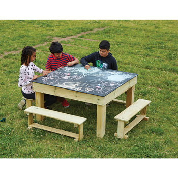 CHALKBOARD TABLE & BENCHES, Set