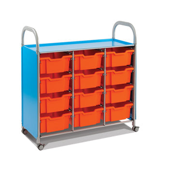 TREBLE COLUMN UNIT, With 12 Deep Trays, Orange