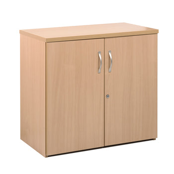 TWO DOOR CUPBOARDS, 740mm height with 1 shelf, White