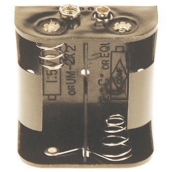 BATTERY HOLDERS, Snap Terminals, 2 C Size (LR14), 54 x 54 x 23mm, Pack of 10
