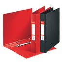 RING BINDERS, 2 RING ('O' Shaped), A5, Polypropylene Covered Stiff Board, 25mm Capacity, Red, Box of 10