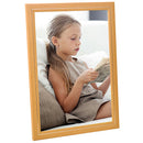 PICTURE FRAMES, ECONOMY FRAMES, Light Wood/ Silver Key Line, A4 with Hangers (No Strut), Each
