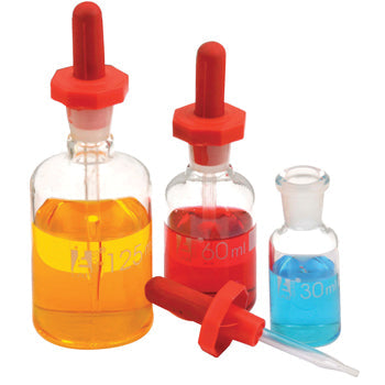 DROPPER BOTTLE GLASS, 60ml, Set of 6