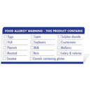 ALLERGEN SIGNAGE & LABELLING, Allergen Buffet Checklist Tent Sign, Each