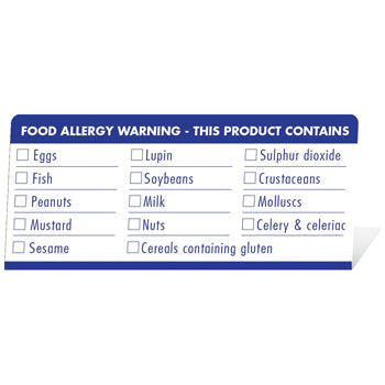 ALLERGEN SIGNAGE & LABELLING, Allergen Buffet Checklist Tent Sign, Each