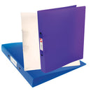 RING BINDERS, 2 RING ('O' Shaped), A4, FLEXIBLE POLYPROPYLENE, Snap Translucent, 25mm Capacity, Clear, Box of 10