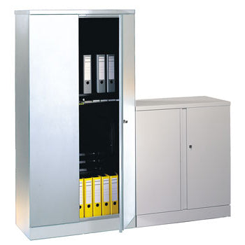 STEEL STORAGE UNITS, EXECUTIVE STORAGE CUPBOARDS, Without Security Bar, 1020mm height, White, Silverline
