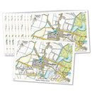 ORDNANCE SURVEY MAPS, A4 Deskmats, Set of 5