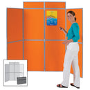 BUSYFOLD(R) FOLDING DISPLAY KITS, Light, 8 Panel Unit, With Black Trim, Blue