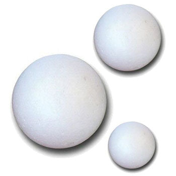 POLYSTYRENE SHAPES, Balls, Assorted Sizes, Pack of 30