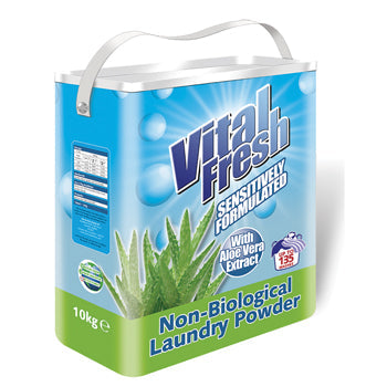 VITAL FRESH LAUNDRY WASHING POWDER, Aloe Vera, Non-Biological, 10kg