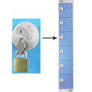 SIX COMPARTMENT LOCKERS WITH SWIVEL CATCH LOCKS, 300 x 450 x 1800mm (w x d x h), Single Bay Locker, Yellow doors