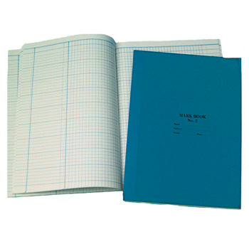 MARK BOOK, 85gsm white laid paper. Stiff board cover with cloth strip., A4, 64 pages, Blue, Each