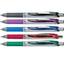 PENS, ROLLERBALL, PENS, ROLLERBALL, Pentel Energel, XM Retractable, Assorted, Pack of 12