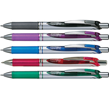PENS, ROLLERBALL, PENS, ROLLERBALL, Pentel Energel, XM Retractable, Assorted, Pack of 12