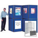 BUSYFOLD(R) FOLDING DISPLAY KITS, Light XL, 6 Panel Unit, With Black Trim, Blue