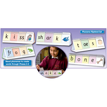 SMART PHONICS, WORD BUILDING FLIPSTAND SET, Set of 5