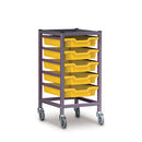 TROLLEYS, SINGLE COLUMN, 850mm height, Grey