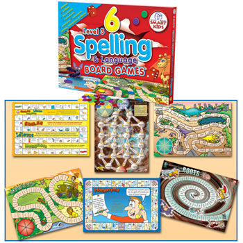 SMART KIDS, BOARD GAMES, Spelling and Language, Level 3, Age 8-11, Set of 6