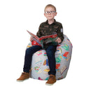 PATTERNED FABRIC BEAN BAGS, Child Bean Bag, Maps