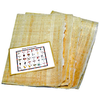 HISTORY, ANCIENT EGYPT, NATURAL PAPER, TEXTURED PAPER SHEETS, Papyrus, Pack of 5 sheets