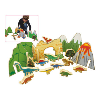 HAPPY ARCHITECT DINOSAURS, Ages 3+, Set of 22 pieces