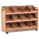 Millhouse STORAGE, TILT TOTE STORAGE, 12 Tubs or Baskets, With 12 Clear Tubs