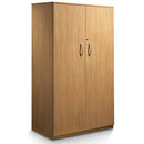 LOCKABLE DOUBLE DOOR CUPBOARD, 1800mm height, Oak, EMERGENT CROWN