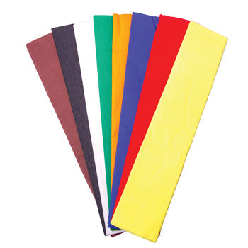 CREPE PAPER, 500mm x 3.1m, Yellow, Pack of 10