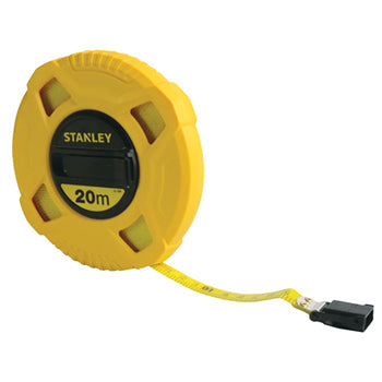 STANLEY FIBREGLASS TAPE MEASURE, 20m, Each