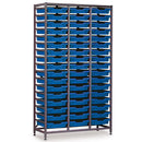 METAL STORAGE FRAMES, METAL STORAGE FRAMES, TALL TREBLE COLUMN, 1850mm height, Silver