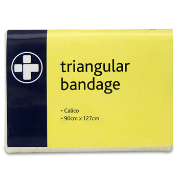 FIRST AID, BANDAGES, Triangular, Calico, 900 x 1270mm, Each