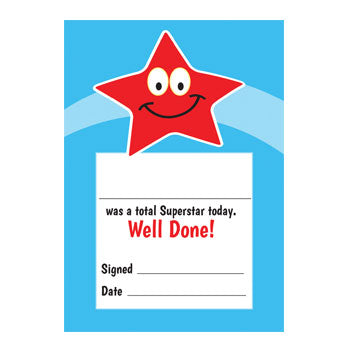 MOTIVATION & REWARD A6 NOTEPADS, Star, Each