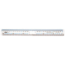 RULER, PLASTIC, FOLDING PLASTIC RULERS, Metric: cm/mm, 30cm, Clear, Pack of 10