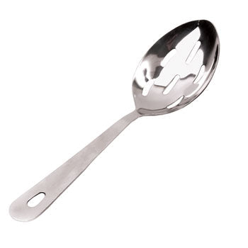 SPOONS, Serving, Stainless Steel, Perforated, 250mm, Each