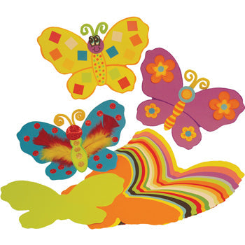 PRE-CUT PAPER SHAPES, Jumbo Butterflies, Pack of 100