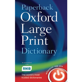 PAPERBACK OXFORD LARGE PRINT DICTIONARY, Each