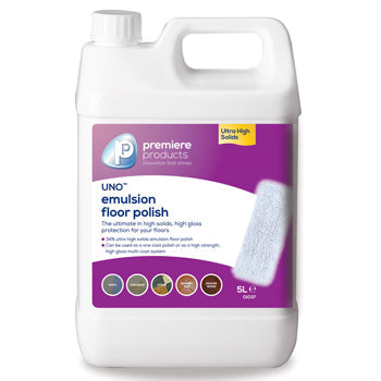 EMULSION FLOOR POLISHES, UNO(TM), Premiere Products, Case of 2 x 5 litres