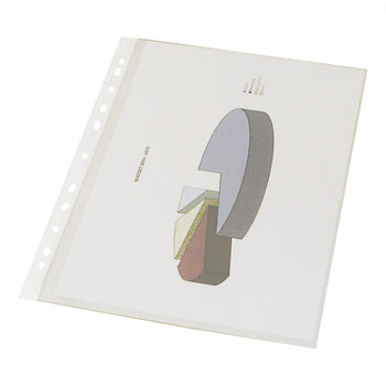 PUNCHED PRESENTATION POCKETS, EMBOSSED CLEAR - OPEN AT TOP, Heavy Weight, A4 (80 Microns Thick), Pack of 100