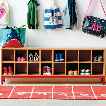 CLOAKROOM RANGE, CLOAKROOM UNITS, 16 Compartments, Tangerine