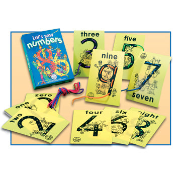THREADING AND LACING, LET'S SEW NUMBERS, Age 4-5, Set of 10