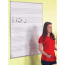 PRINTED ALUMINIUM FRAMED WHITEBOARDS, Music Staves, 1800 x 1200mm height