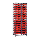 METAL STORAGE FRAMES, METAL STORAGE FRAMES, TALL DOUBLE COLUMN, 1850mm height, Silver