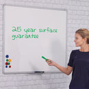 WALL MOUNTED ALUMINIUM FRAMED WHITEBOARDS, Magnetic Vitreous Steel (VES), 2400 x 1200mm