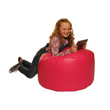 FAUX LEATHER BEAN BAGS, CIRCLE, 700mm diameter x 400mm height, Purple