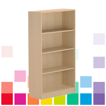 OPEN BOOKCASES, 1600mm height, Beech, Smartbuy